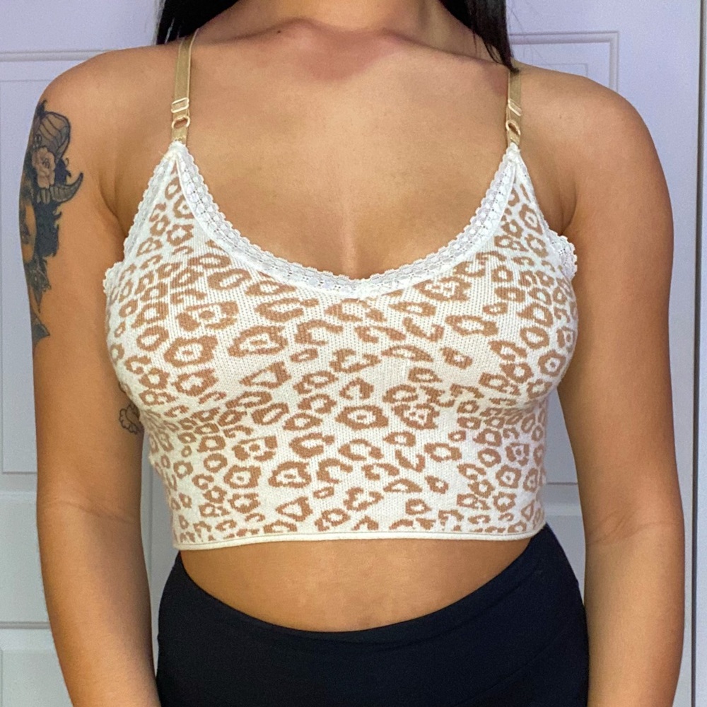 cheetah print crop cami